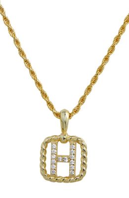 SAVVY CIE JEWELS Initial Pendant Necklace in Yellow-H