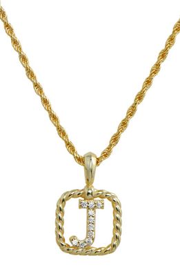 SAVVY CIE JEWELS Initial Pendant Necklace in Yellow-J