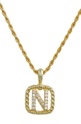 SAVVY CIE JEWELS Initial Pendant Necklace in Yellow-N