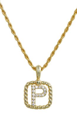 SAVVY CIE JEWELS Initial Pendant Necklace in Yellow-P