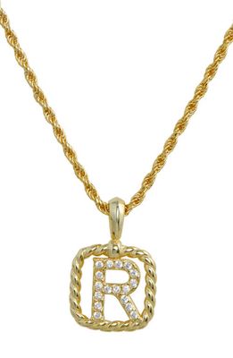 SAVVY CIE JEWELS Initial Pendant Necklace in Yellow-R