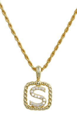SAVVY CIE JEWELS Initial Pendant Necklace in Yellow-S