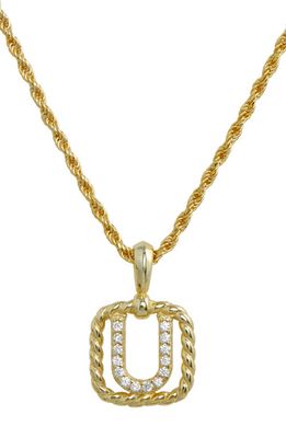 SAVVY CIE JEWELS Initial Pendant Necklace in Yellow-U