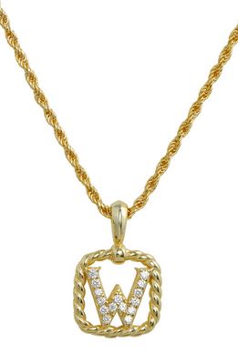SAVVY CIE JEWELS Initial Pendant Necklace in Yellow-W