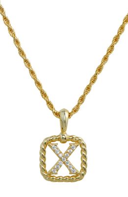 SAVVY CIE JEWELS Initial Pendant Necklace in Yellow-X