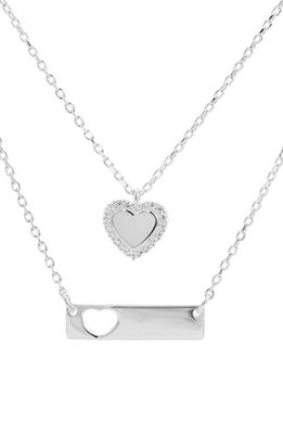 SAVVY CIE JEWELS Layered Pendant Necklace in White