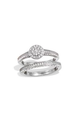SAVVY CIE JEWELS Set of 2 Cubic Zirconia Rings in White
