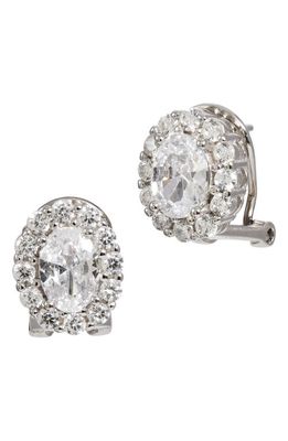 SAVVY CIE JEWELS Sterling Silver Cubic Zirconia Earrings in White
