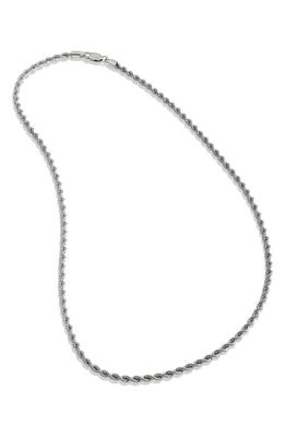 SAVVY CIE JEWELS Sterling Silver Rope Chain Necklace