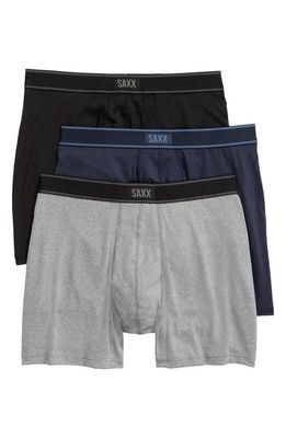 SAXX 3-Pack Relaxed Fit Boxer Briefs in Black/Grey/Navy