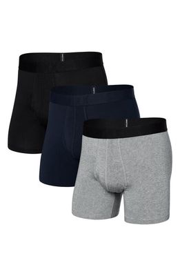 SAXX Assorted 3-Pack DropTemp™ Cooling Cotton Slim Fit Boxer Briefs in Dark Grey/Dark Ink/Black