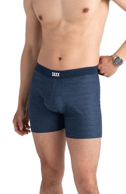 SAXX DropTemp Cooling Mesh Slim Fit Performance Boxer Briefs in Dark Denim Heather