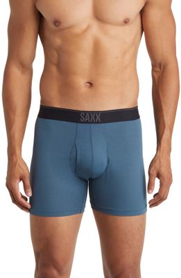 SAXX Quest Quick Dry Mesh Boxer Briefs in Storm Blue