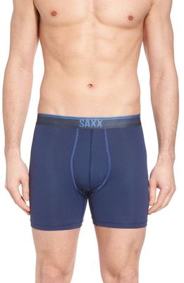 SAXX Quest Quick Dry Mesh Slim Fit Boxer Briefs in Midnight Blue