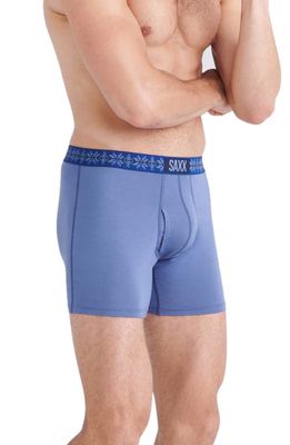 SAXX Ultra Super Soft 3-Pack Relaxed Fit Boxer Briefs in Merry Brght/Snowflake/Navy
