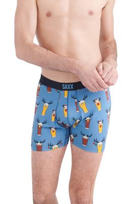 SAXX Ultra Super Soft Relaxed Fit Boxer Briefs in Brewdolph- Slate