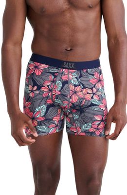 SAXX Ultra Super Soft Relaxed Fit Boxer Briefs in Deep Jungle- Maritime