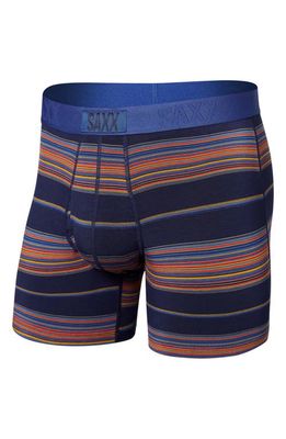 SAXX Ultra Super Soft Relaxed Fit Boxer Briefs in Horizon Stripe- Navy