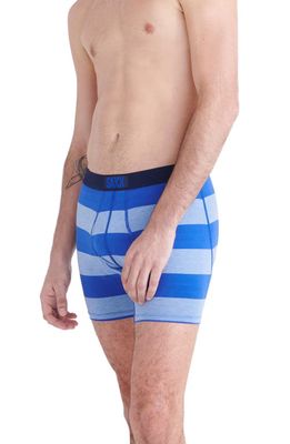 SAXX Ultra Super Soft Relaxed Fit Boxer Briefs in Ombre Rugby- Sport Blue