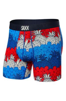 SAXX Ultra Super Soft Relaxed Fit Boxer Briefs in Pineapple Strata- Multi