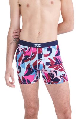 SAXX Ultra Super Soft Relaxed Fit Boxer Briefs in Tropical Lens- Multi