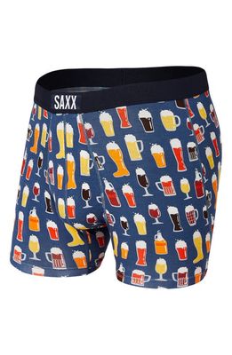 SAXX Vibe Beer Print Boxer Brief in Dk Denim Pitcher Perfect