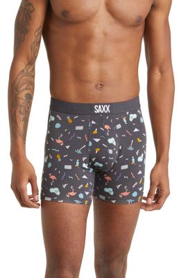 SAXX Vibe Boxer Briefs in Fun Bits 2.0- Fd Black