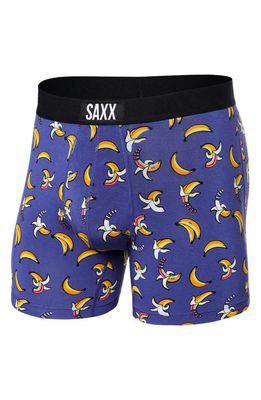 SAXX Vibe Boxer Briefs in Rainbow Bananas- Navy