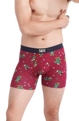 SAXX Vibe Super Soft Slim Fit Boxer Briefs in Pickled- Merlot