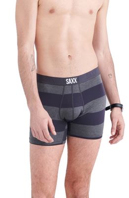 SAXX Vibe Supersoft 2-Pack Slim Fit Boxer Briefs in Graphite Ombre Rugby/Black