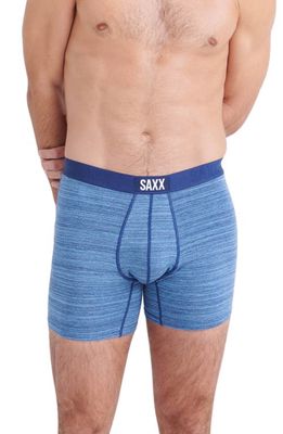 SAXX Vibe Supersoft 2-Pack Slim Fit Boxer Briefs in Spacedye Heather/Navy