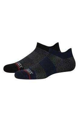 SAXX Whole Package 2-Pack Low Show Socks in Ombre Rugby/black Heather