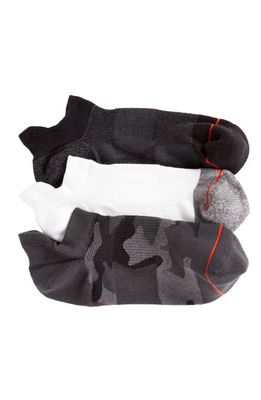 SAXX Whole Package 3-Pack Low Show Socks in Super Camo/White/Black