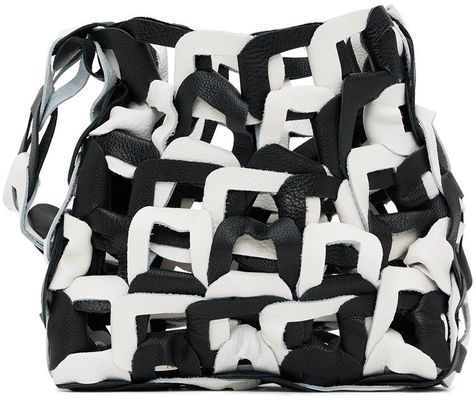 SC103 Black & White Links Shoulder Bag