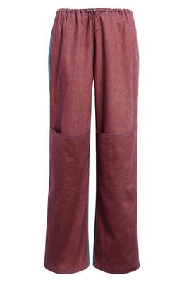 SC103 Prize Patchwork Knee Pocket Cotton Pants in Thorn