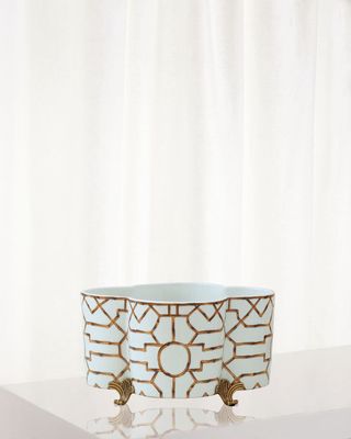 Scalamandre for Port 68 Baldwin Quatrefoil Planter