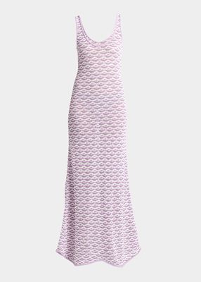 Scallop Crochet Maxi Dress