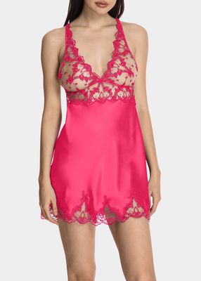 Scalloped Lace Silk Chemise