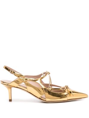 Scarosso Bling 60mm patent-leather pumps - Gold