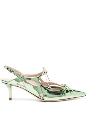 Scarosso Brisk 60mm patent-leather pumps - Green