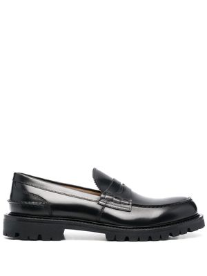 Scarosso chunky-soled leather loafers - Black