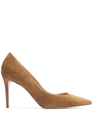 Scarosso Greta 90mm suede pumps - Brown