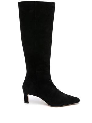 Scarosso Kira 50mm suede boots - Black
