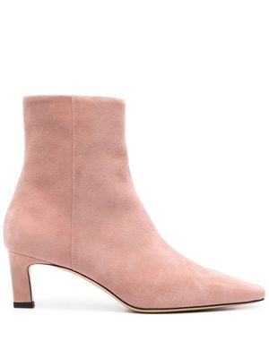Scarosso Kitty 50mm suede ankle boots - Pink