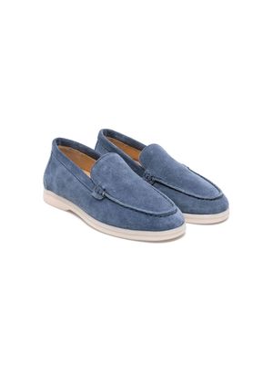 Scarosso Ludovica slip-on suede loafers - Blue