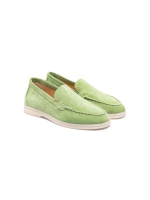 Scarosso Ludovica slip-on suede loafers - Green