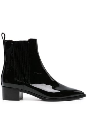 Scarosso Olivia 40mm patente-leather Chelsea boots - Black