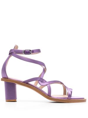 Scarosso Patty scrappy silk sandals - Purple
