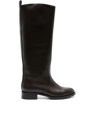 Scarosso Sofia leather knee-high boots - Brown