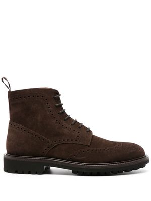 Scarosso Thomas lace-up suede boots - Brown